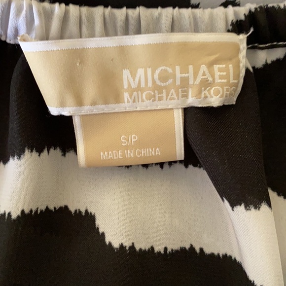 Michael Kors black and white blouse size S - Picture 9 of 11